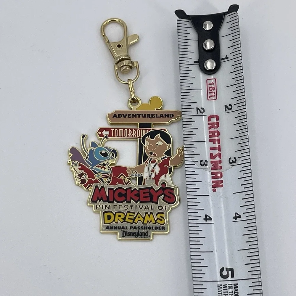 Lilo and Stitch Mickey's pin festival of Dreams Lanyard Medal Disneyland World